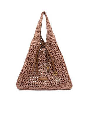 Nefeli pink crochet straw tote bag GIANNI CHIARINI | BS11953COMMSTRCRCH7752